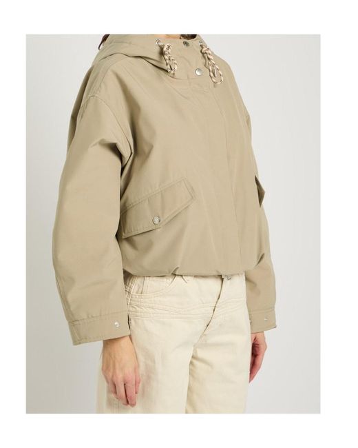 Moncler Natural Eucalyptus Padded Hooded Shell Jacket