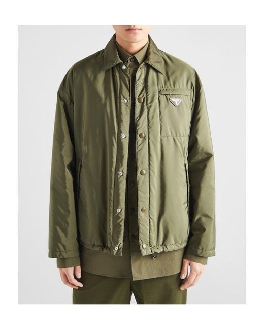 Prada Green Button-Up Shirt Jacket for men