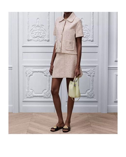 Dior Natural Macrocannage Straight Miniskirt