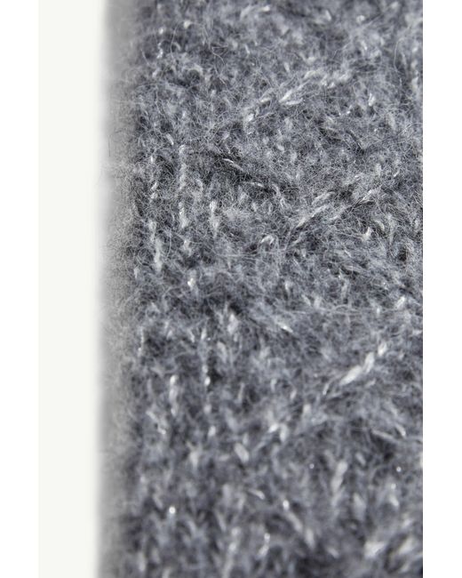Moncler Blue Alpaca Blend Gloves