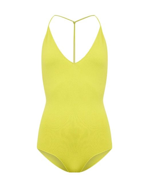 Bottega Veneta Yellow Stretch Bodysuit