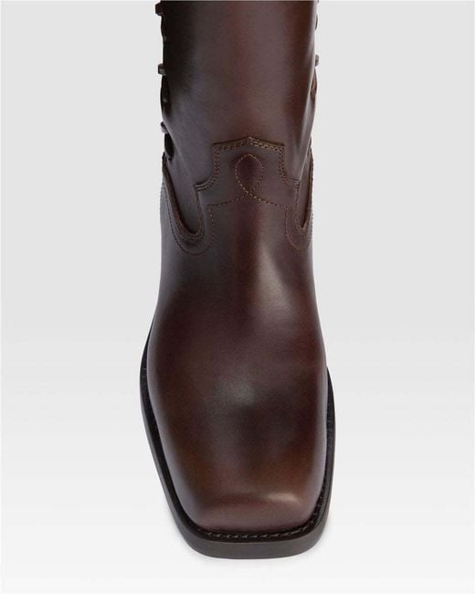 Paris Texas Brown Square-Toe Boots
