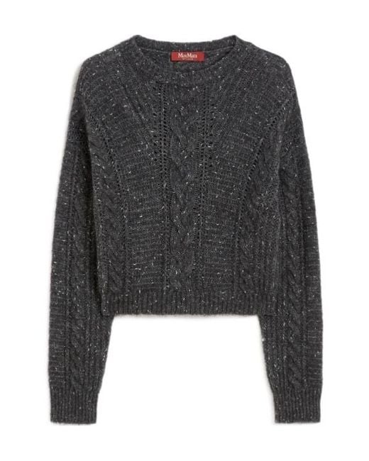 Max Mara Gray Studio Crasso Crewneck Ribbed Jumper