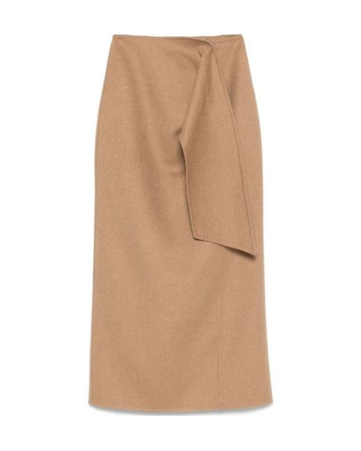 Max Mara Natural Medium And Long Skirt