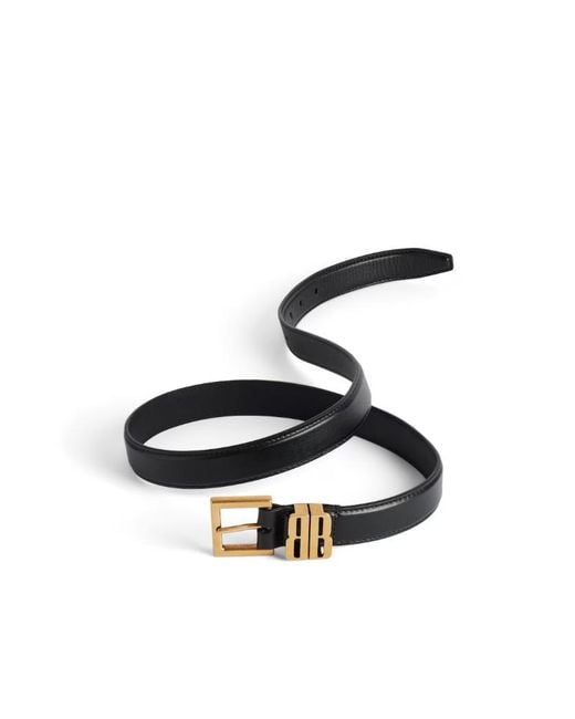 Balenciaga White Bb Editor Belt