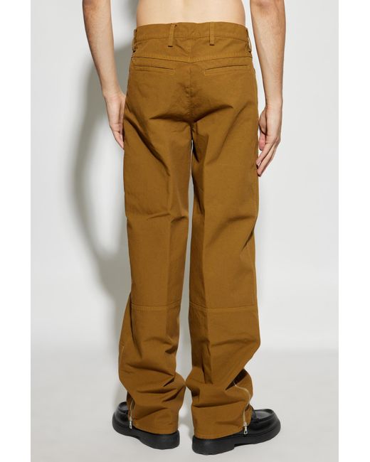 Dries Van Noten Natural Belt Loop Track Pants for men
