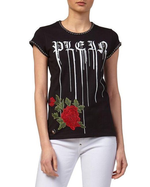 Philipp Plein Black Logo Details T-Shirt