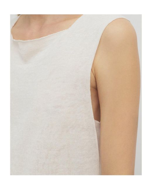 Tシャツ・カットソー [The Row] Jaylen Top in Linen and Cotton Jaylen linen and cotton-blend top in white - The Row | Mytheresa