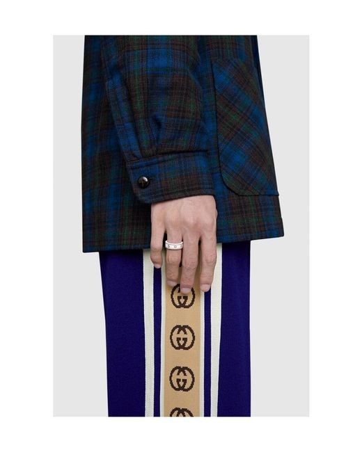 Gucci White Icon Ring With Interlocking G