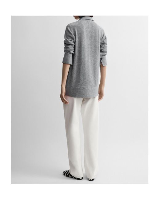 Totême Gray Patch-Pocket Knitted Shirt