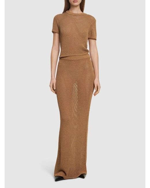 AYA MUSE Natural Knitted Skirt