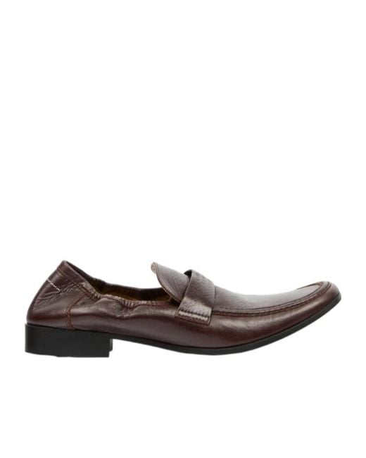 MM6 by Maison Margiela Brown Penny Strap Slip-On Ballet Flats