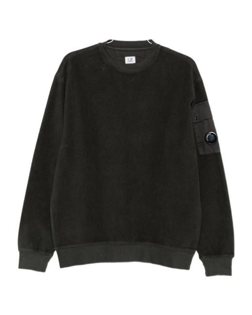 C P Company Black Long-Sleeve Sweatshirt for men