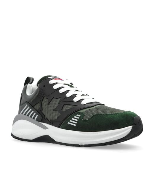 DSquared² Black Dash Lace-Up Sneakers for men
