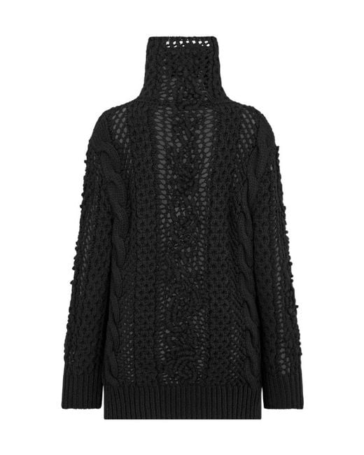 Dior Black Stand Collar Sweater