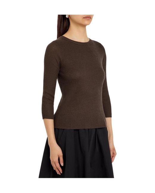 Vince Brown Striped Long-Sleeve Top