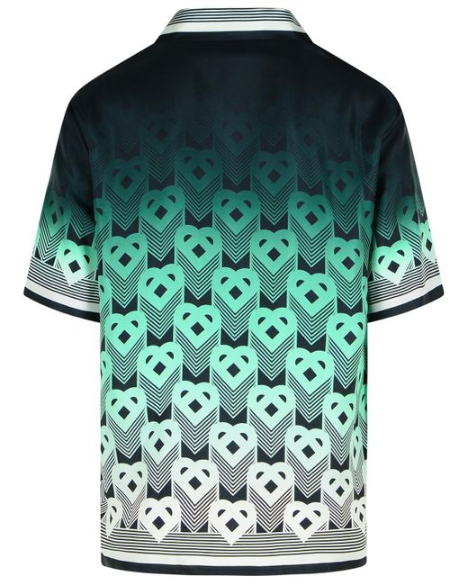 Casablanca Green Silk Shirt for men