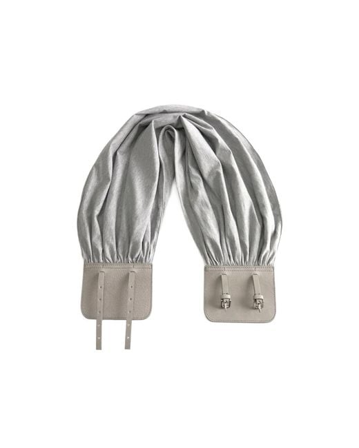 Paloma Wool Gray Adriana Ii Double-Buckle Ruched Belt