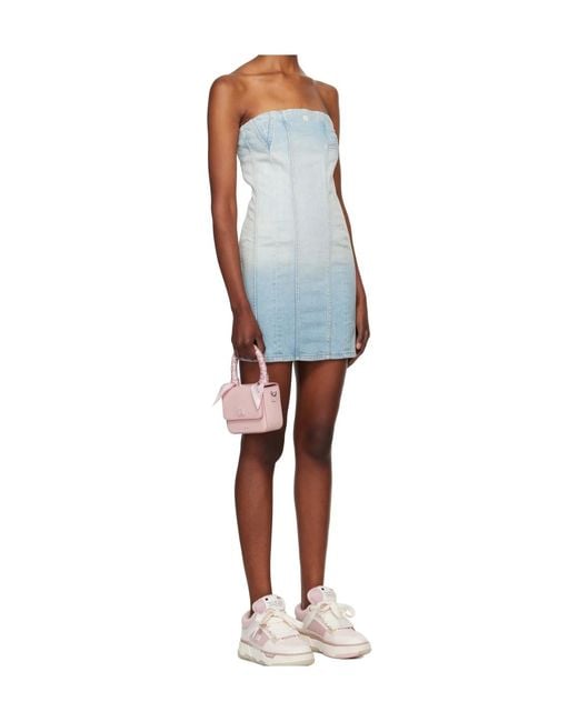 Amiri Blue Ma Bustier Denim Dress