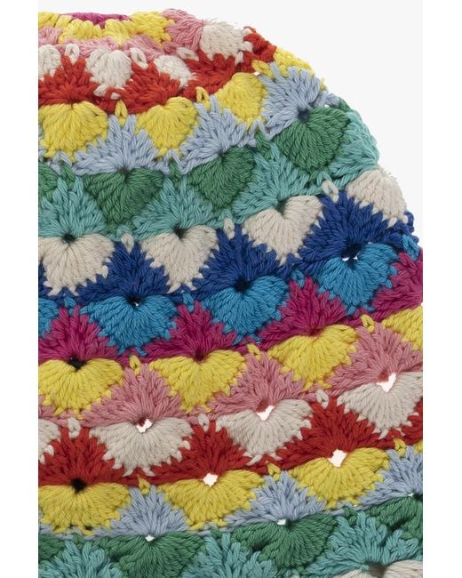 Alanui White Over The Crochet Knitted Hat