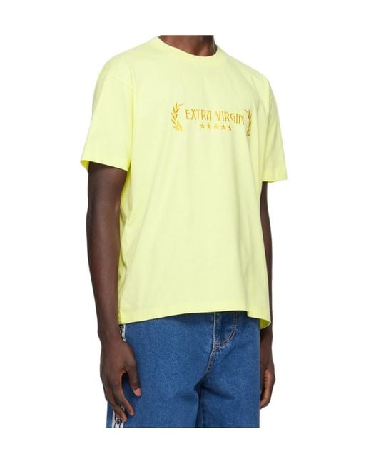 Eytys Yellow Short-Sleeved T-Shirt for men