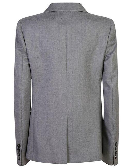 Stella McCartney Gray Single-Breasted Tailored Blazer