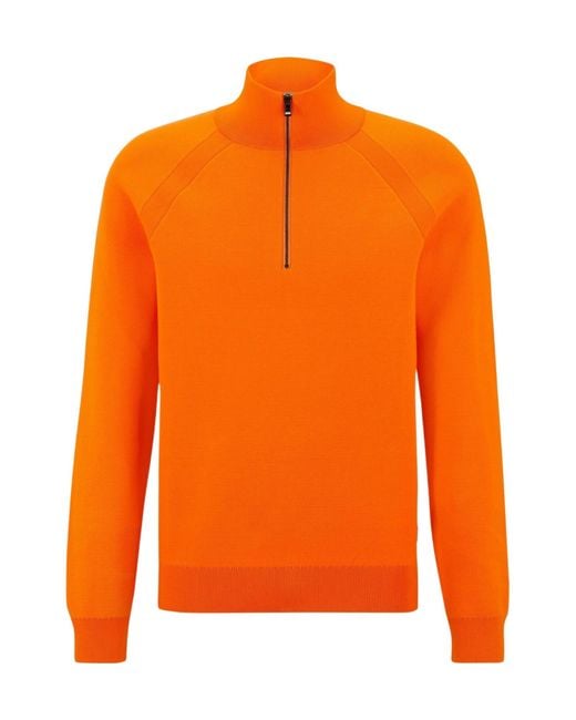 Boss Orange Half-Zip Knit Sweater for men