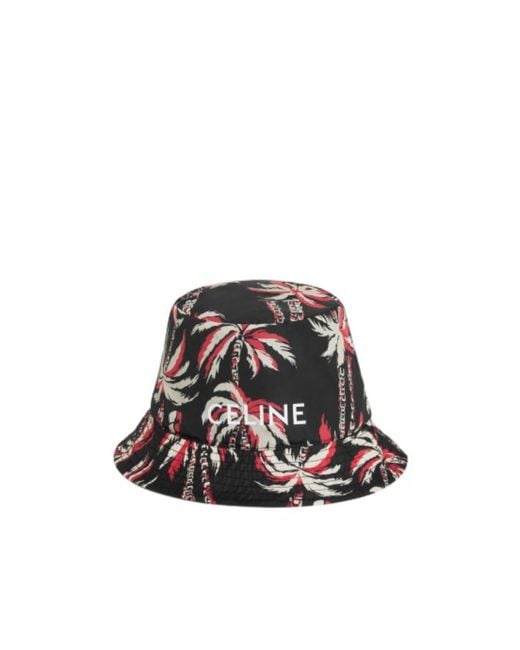 Céline White Palm Tree Bucket Hat for men