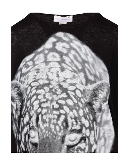 Stella McCartney Black Graphic Printed Crewneck T-Shirt