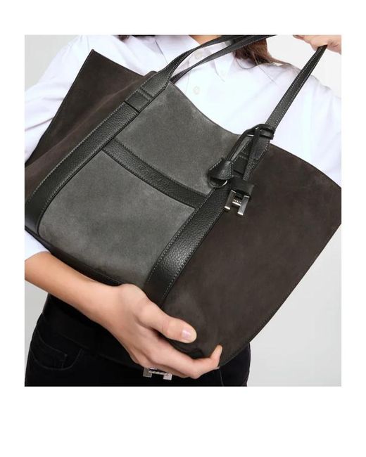 Hogan Black Script Shopping Bag Medium