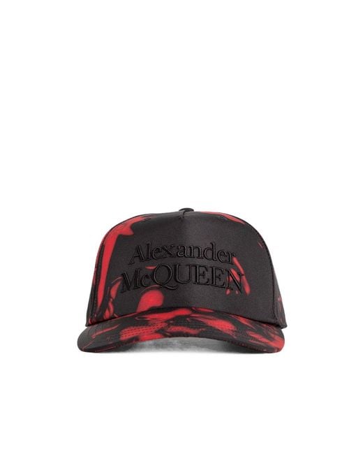 McQueen White Logo Baseball Cap for men