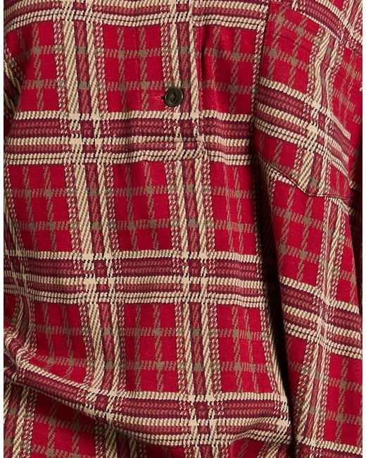 Isabel Marant Red Plaid Shirt Dress