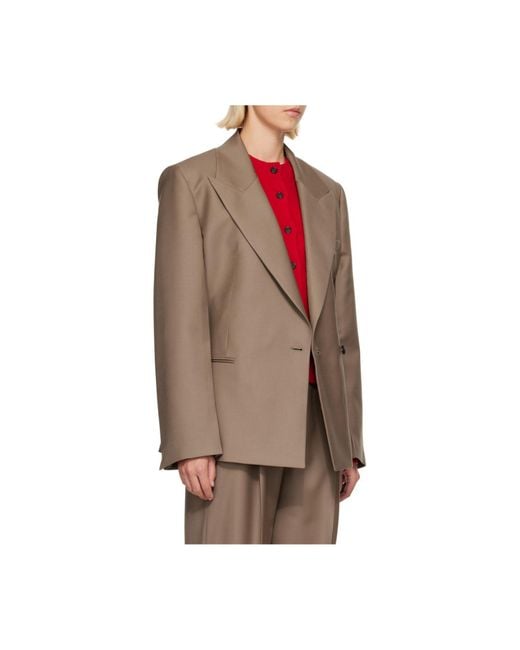 Rohe Brown Hourglass Double-Breasted Blazer