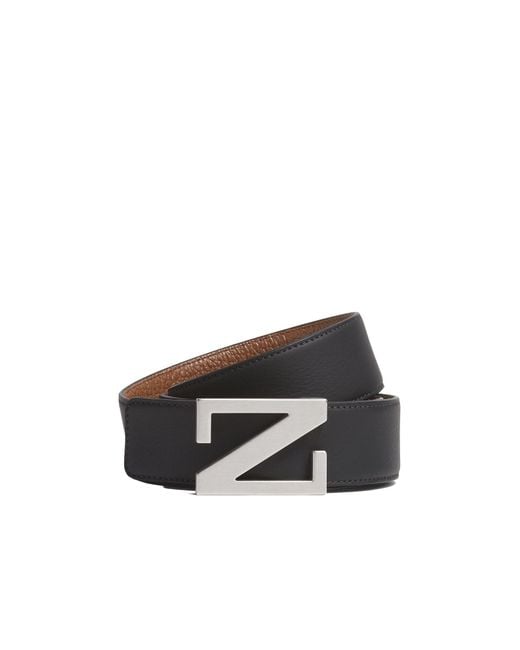 Zegna White Double-Sided Belt for men