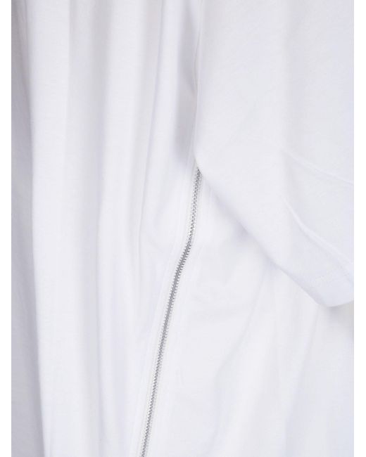 Comme des Garçons White Comme Des Garçons Shirt Zip Detailed T-Shirt for men