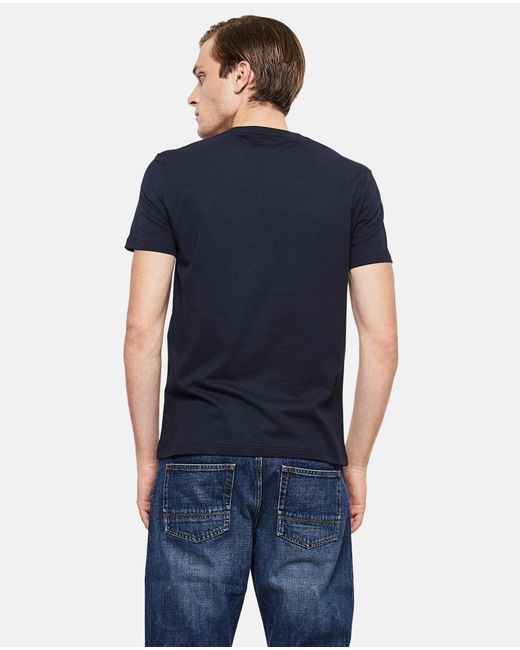 McQueen Blue Short-Sleeved T-Shirt for men