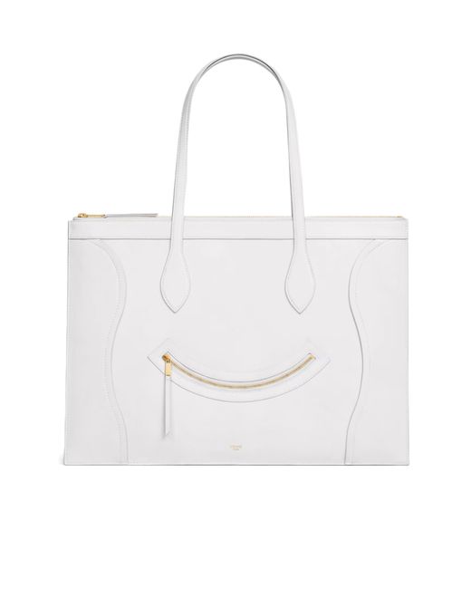 Céline White Flat Luggage