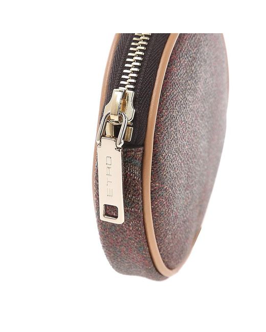 Etro Gray Zippered Clutch
