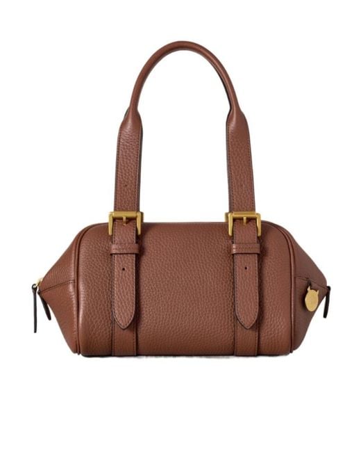 Mulberry Brown Small Boston Top Handle Handbag