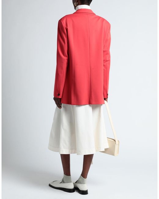 Marni Red Single-Breasted Blazer