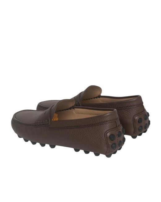 Tod's Brown Round Toe Driving Shoes for men