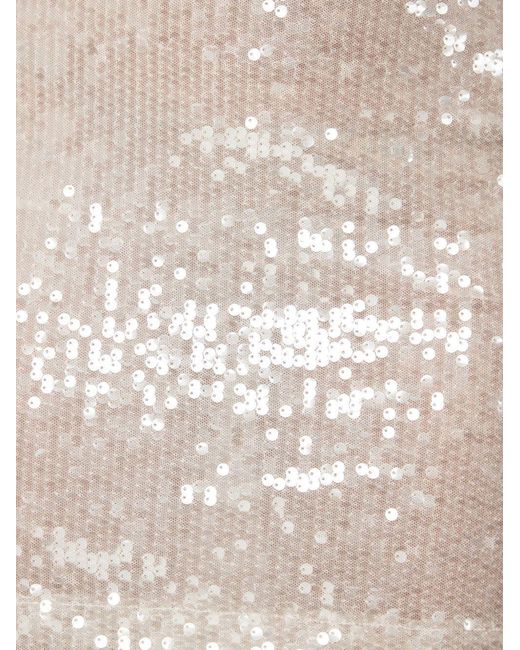 Amazuìn White Sequined Cutout Dress