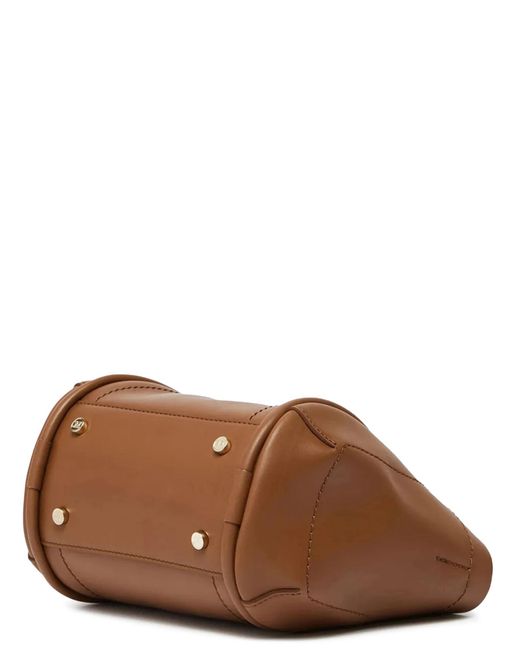Max Mara Brown Logo Shoulder Bag