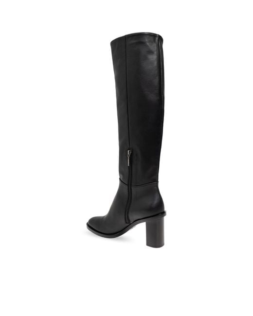 Max Mara Black 90Mm Leather Boots