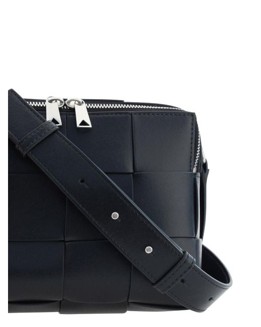 Bottega Veneta Black Cassette Messenger Bag for men