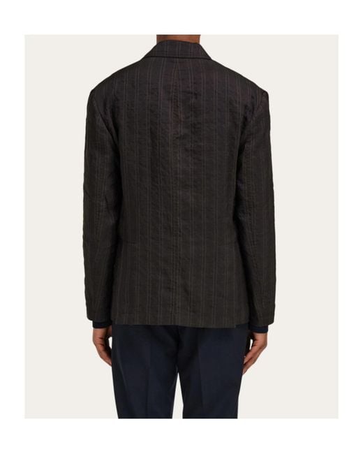 Ferragamo Black Single Breasted Blazer for men