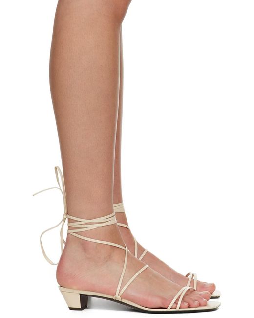 The Row White Graphic High-Heeled Sandals
