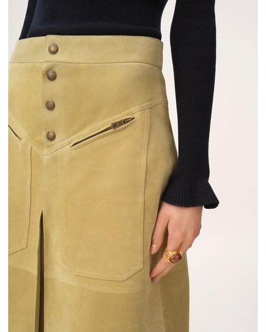 Chloé Yellow Knee-Length Skirt