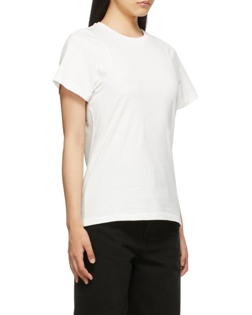 Totême White Totême Short Sleeved Crewneck T-Shirt
