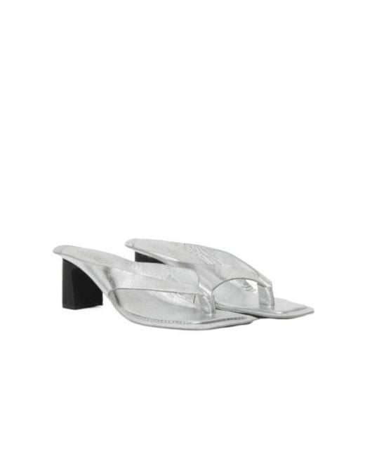 MM6 by Maison Margiela White Anatomic Flip Flop Mules